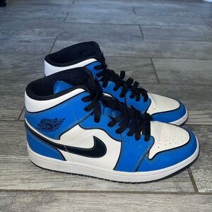 Nike Air Jordan 1 Mid SE 'Signal Blue' Royal UNC DD6834-402 Sz 7 Men